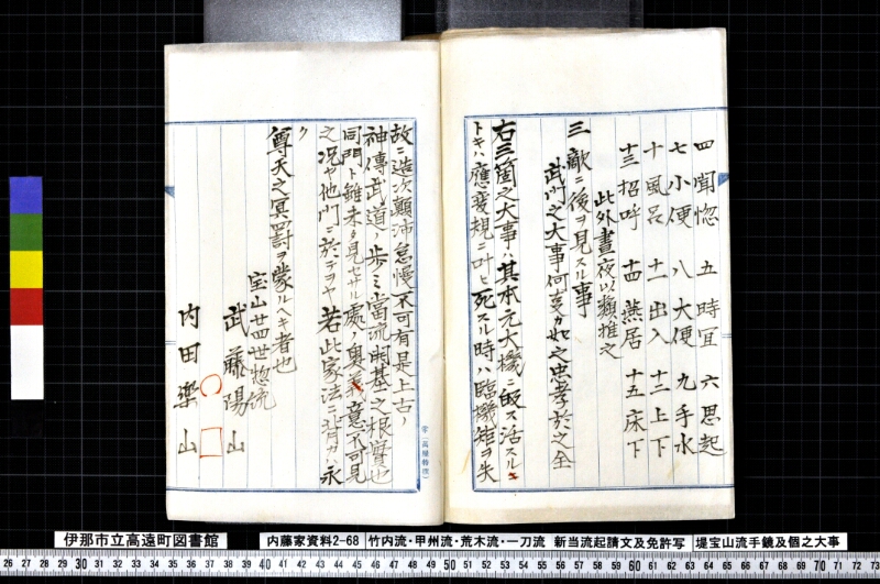竹内流・甲州流・荒木流・一刀流新当流起請文及免許写堤宝山流手鏡及個之大事 - ページ 122