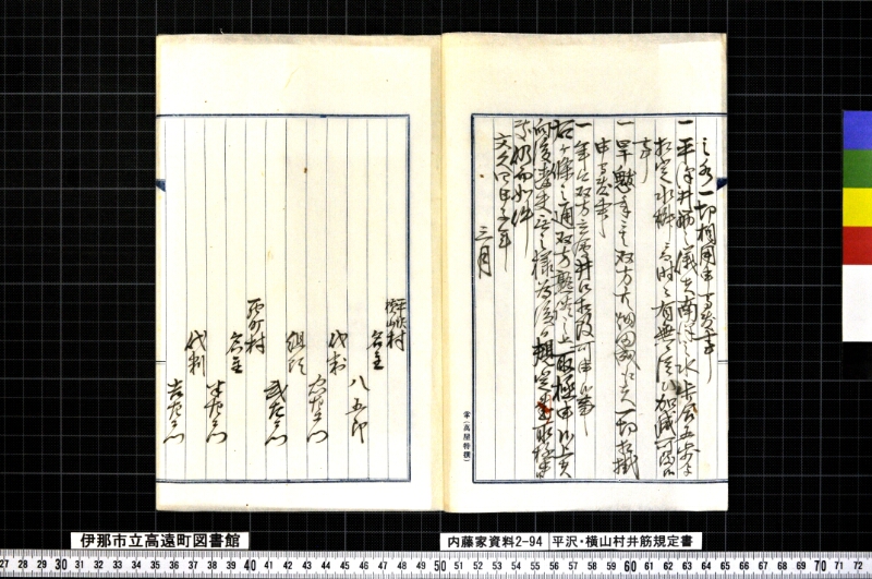 平沢・横山村井筋規定書 - ページ 3