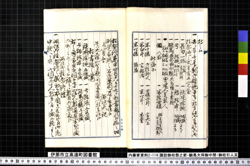 諏訪御柱祭之節・騎馬大将御中間頭・御柱引人足 - ページ 10