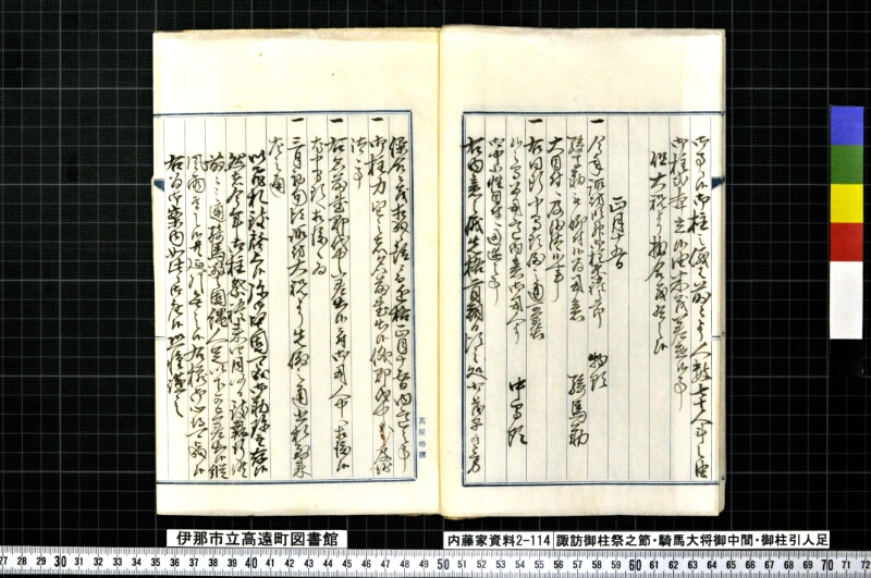 諏訪御柱祭之節・騎馬大将御中間頭・御柱引人足 - ページ 11