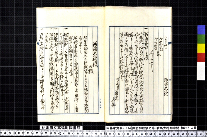 諏訪御柱祭之節・騎馬大将御中間頭・御柱引人足 - ページ 12