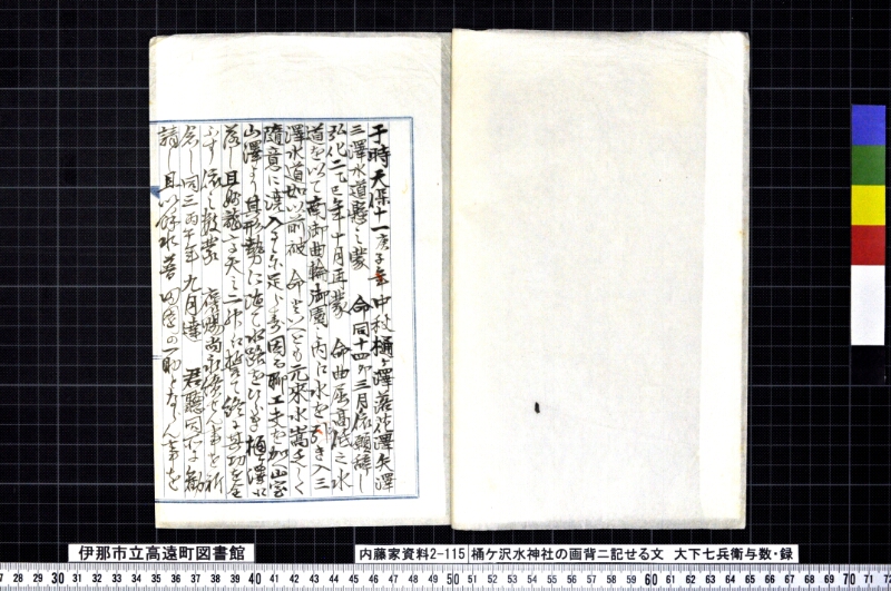 桶ヶ沢水神社の画背に記せる文 - ページ 2