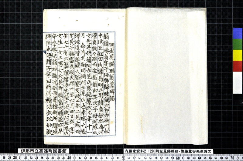 阿左見帰睡翁・佐藤薫谷先生碑文 - ページ 2