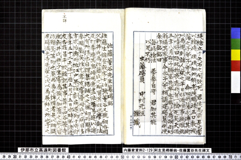 阿左見帰睡翁・佐藤薫谷先生碑文 - ページ 3