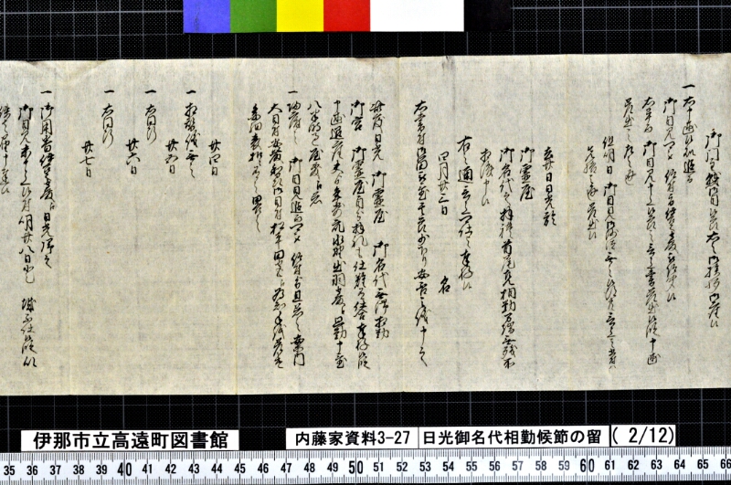 日光御名代相勤候節ノ留 - ページ 54