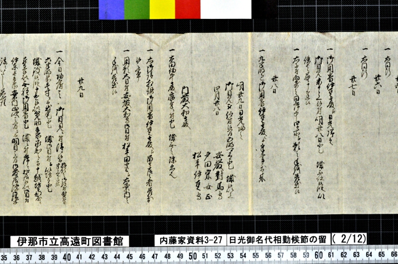 日光御名代相勤候節ノ留 - ページ 55