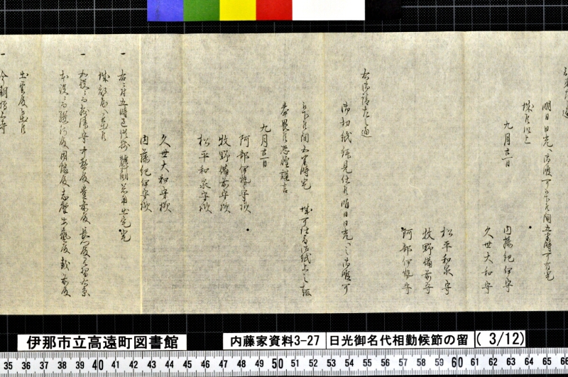 日光御名代相勤候節ノ留 - ページ 68