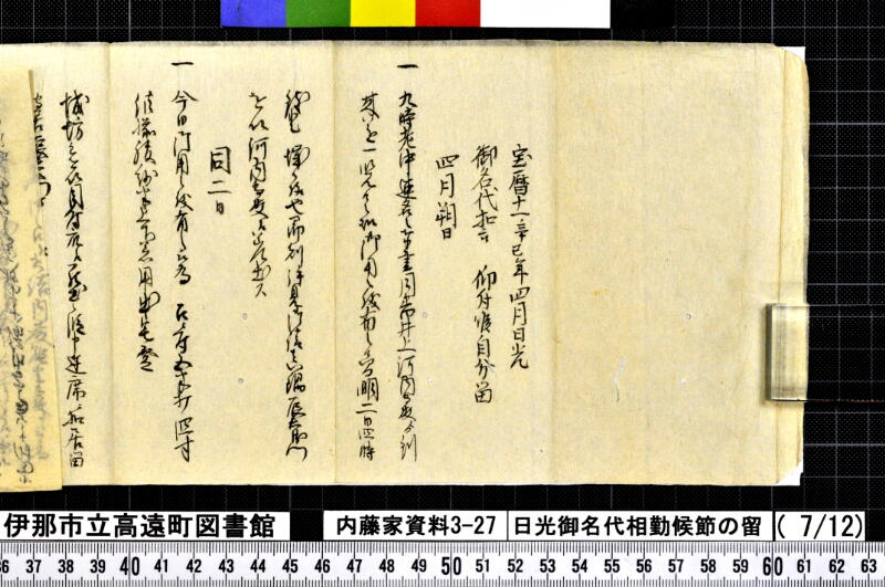 日光御名代相勤候節ノ留 - ページ 151