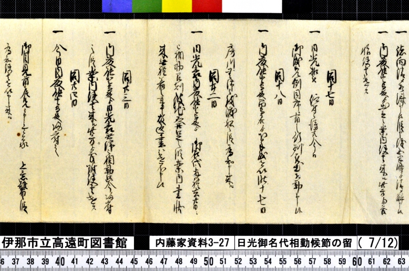 日光御名代相勤候節ノ留 - ページ 158