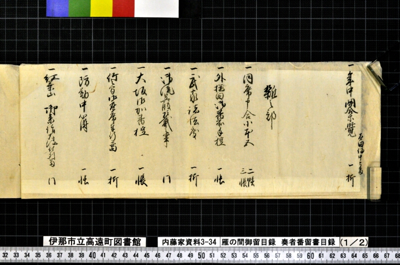 雁ノ間御留目録奏者番留書目録 - ページ 8