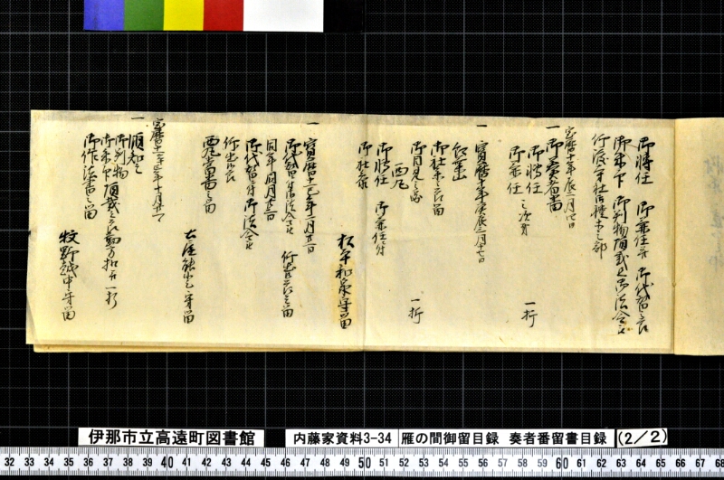 雁ノ間御留目録奏者番留書目録 - ページ 19