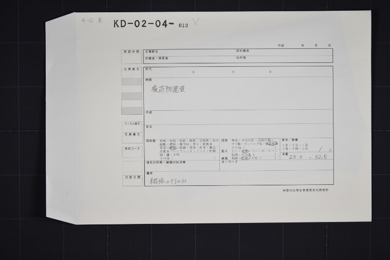 積荷物運賃書上 - ページ 1