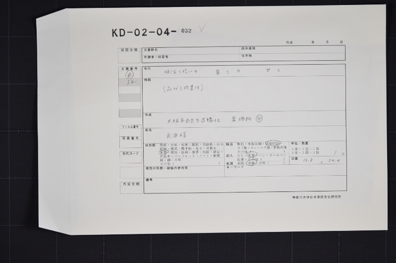 篠巻代領収証 - ページ 1