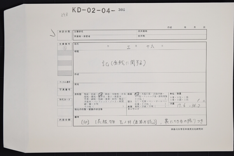 黒紋羽二重代等書上（後欠） - ページ 1