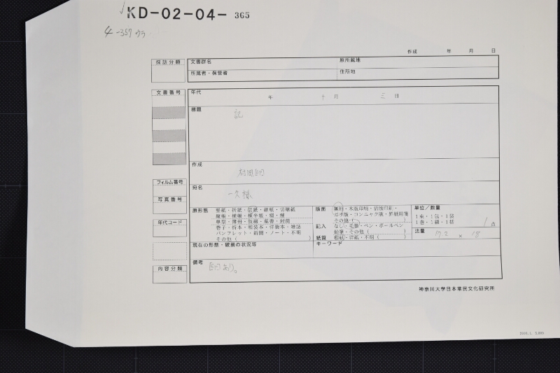 バラス代金書上 - ページ 1