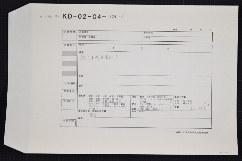 市皮代等書上（後欠） - ページ 1