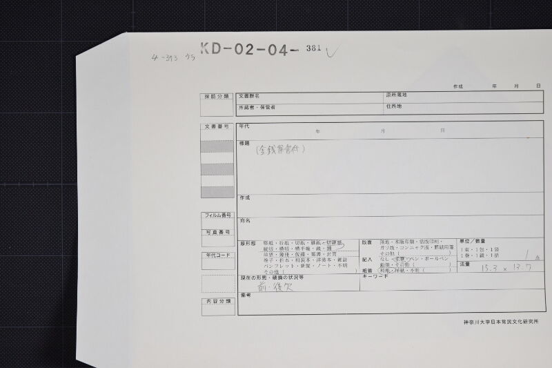 ざる代書上（後欠） - ページ 1